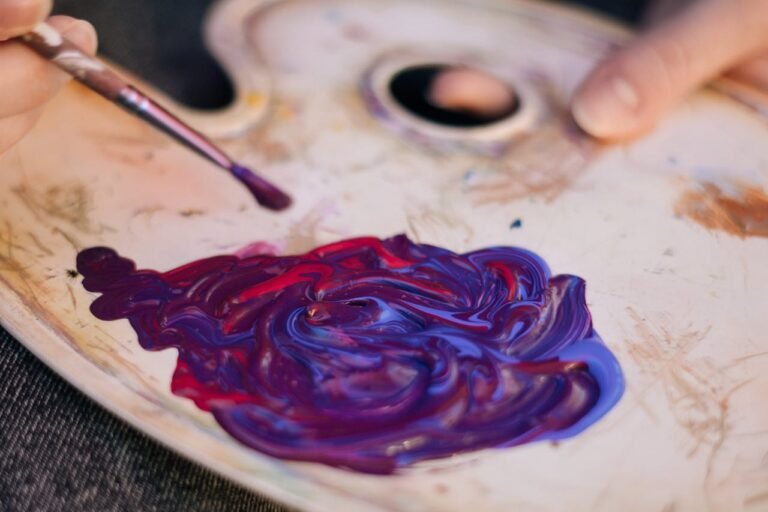 Violet en peinture